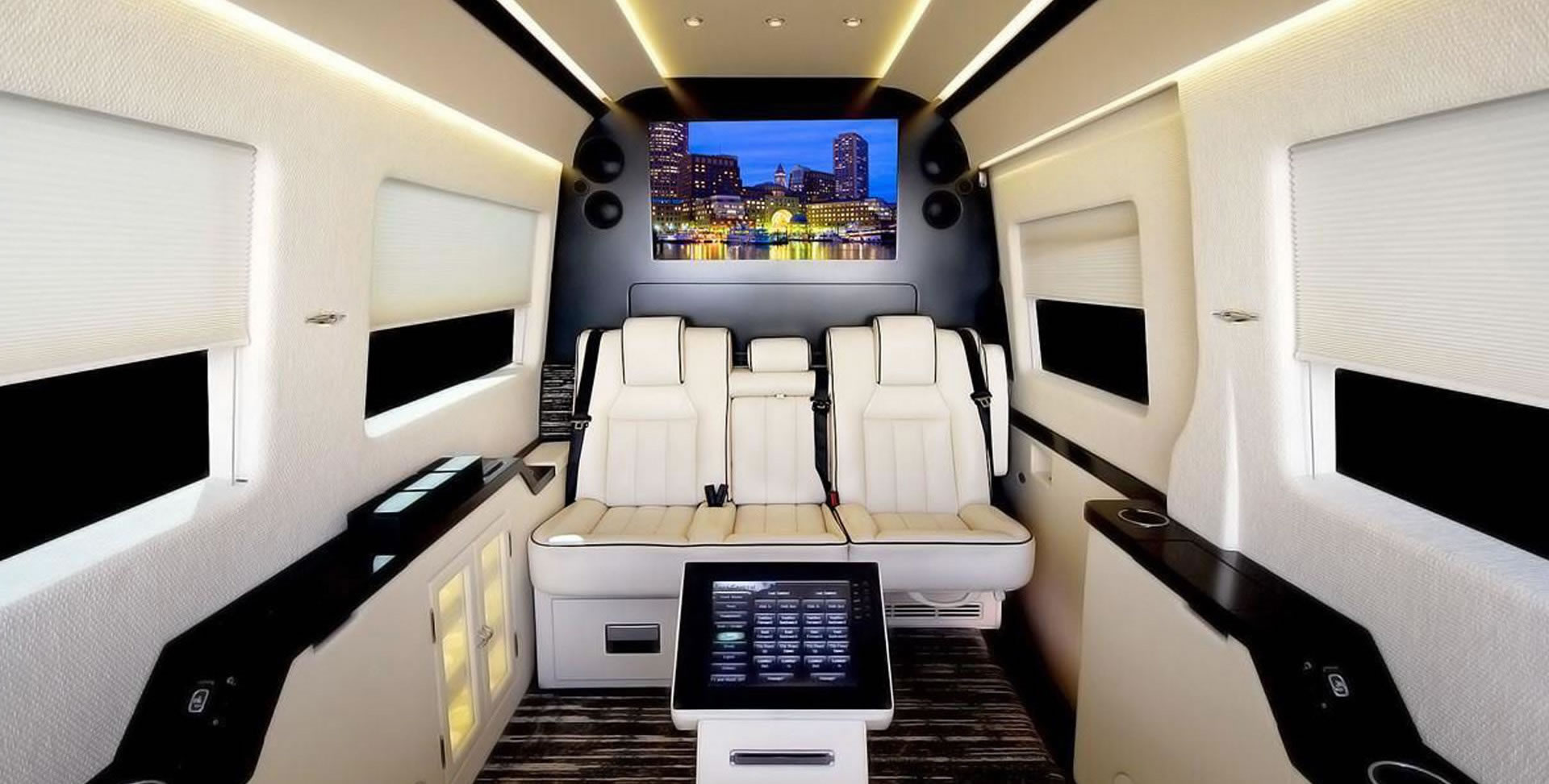 Luxurious limousine interior