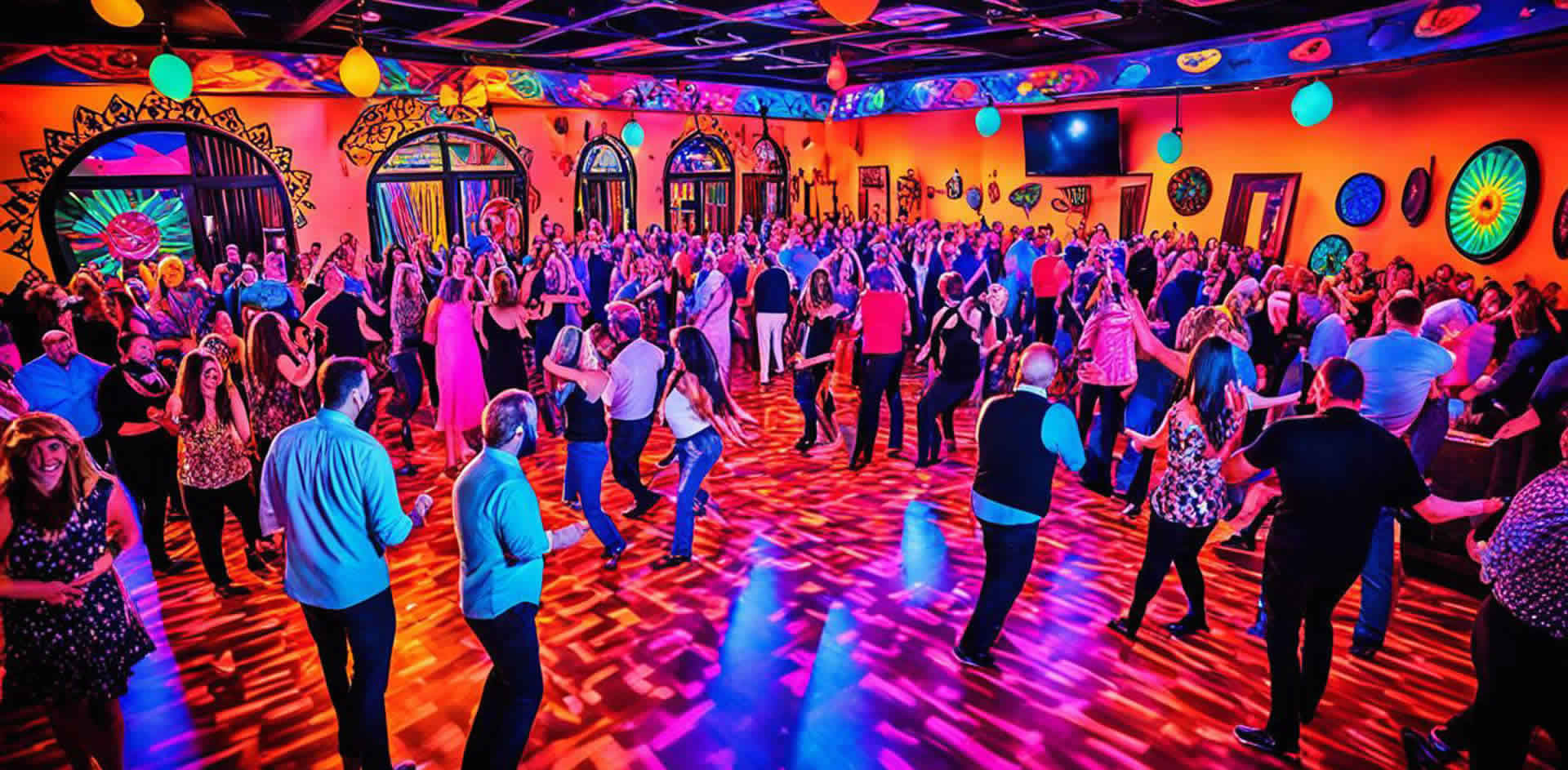 Casa Amigos Scottsdale colorful dance floor